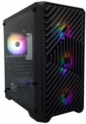 Корпус 1STPLAYER TRILOBITE T5 Black / mATX, TG / 4x120mm LED fans inc. / T5-BK-4F1