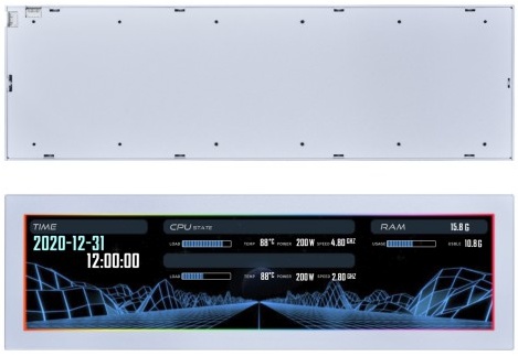 Универсальный дисплей Lian Li / 8.8” IPS LCD / 1920x480 / White / G89.SM088W.R0