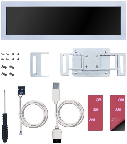 Универсальный дисплей Lian Li / 8.8” IPS LCD / 1920x480 / White / G89.SM088W.R0