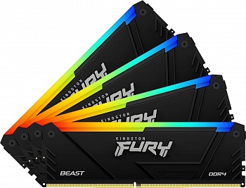 Модуль памяти DDR4 32Gb (8Gbx4) 3600MHz Kingston Beast Black RGB KF436C17BB2AK4/32
