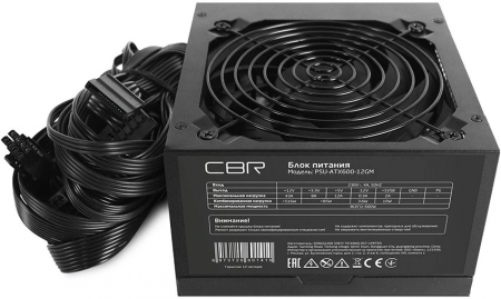 Блок питания 600W CBR 80+ Bronze PSU-ATX600-12GM