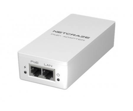 Гигабитный адаптер питания PoE+ мощностью 30 Вт Netcraze PoE+ Adapter (NPA-150)