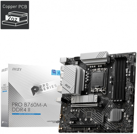 Материнская плата LGA1700 MSI PRO B760M-A DDR4 II