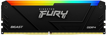 Модуль памяти DDR4 16GB 3200MHz Kingston KF432C16BB12A/16 FURY Beast Black RGB НК