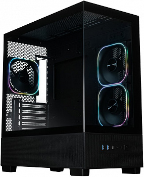 Корпус XASTRA Q500M 3ARGB-FG-C10-UC Black / Q500M-3FG12A-C10-UC