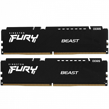 Модуль памяти DDR5 64Gb (2x32Gb) 5200MHz Kingston Fury Beast KF552C36BBEK2-64