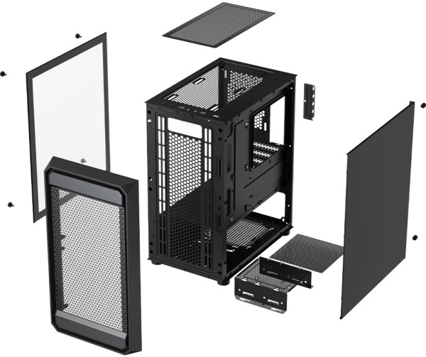 Корпус XASTRA A303M 3FRGB Black 3