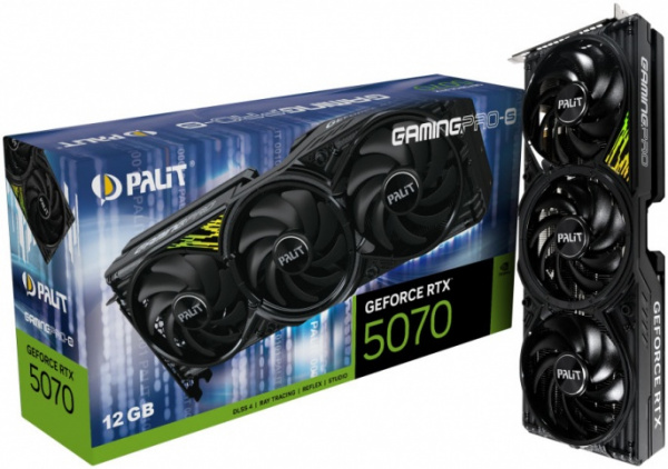 Видеокарта RTX5070 12Gb Palit GAMINGPRO-S NE75070019K9-GB2050U