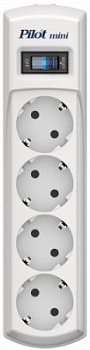 Сетевой фильтр Pilot mini 1.8м (4 розетки) белый