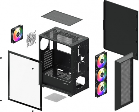 Корпус XASTRA A406 4ARGB Black / A406-4FC12A