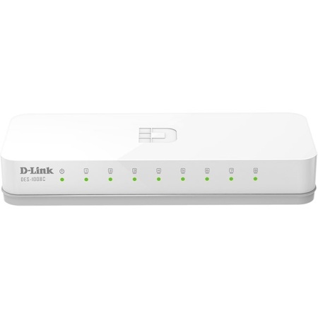 Коммутатор D-link DES-1008C/B1A L2 Unmanaged Switch with 8 10/100Base-TX ports