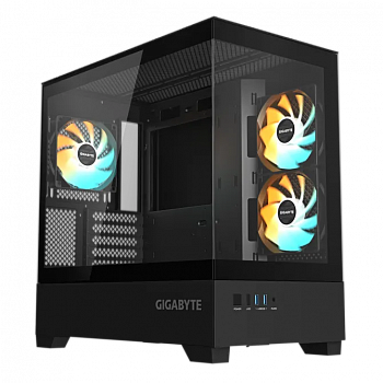 Корпус GIGABYTE C201 Panoramic C201P M-ATX CASE черный
