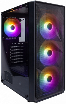 Корпус 1STPLAYER FD3 Black / ATX / 4x120mm LED fans inc. / FD3-BK-4F1