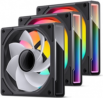 Вентилятор JONSBO ZK-120BR (3 in 1) Black REVERSE ARGB