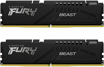 Модуль памяти DDR5 32Gb (2x16Gb) 5600MHz Kingston FURY Beast Black KF556C40BBK2-32