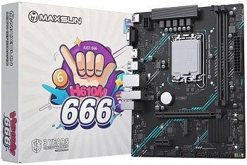 Материнская плата LGA1700 Maxsun MS-H610M 666 WIFI6 ARGB DDR4