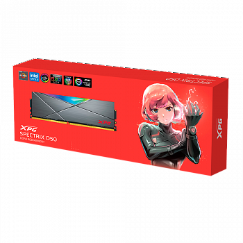 Модуль памяти DDR4 8GB 3200Mhz ADATA XPG SPECTRIX D50 RGB Grey AX4U32008G16A-ST50