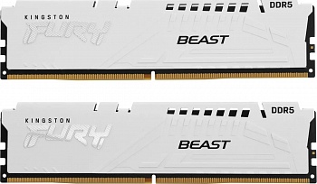 Модуль памяти DDR5 64Gb (2x32GB) 6000Mhz Kingston FURY Beast White KF560C36BWEK2-64