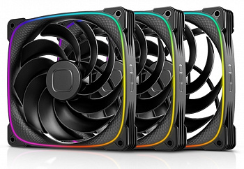 Вентилятор (3 шт.) Geometric Future Squama 2503RB-14 Rever 140mm ARGB Black (1F2503R314000) (3 in 1)
