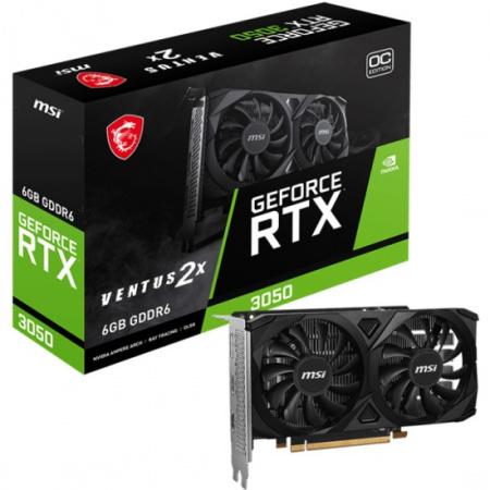 Видеокарта RTX3050 6Gb MSI VENTUS 2X E 6G OC