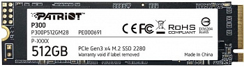Накопитель SSD M.2 512Gb Patriot P300 P300P512GM28