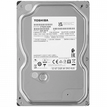 Жесткий диск HDD 3,5" SATA 2Tb Toshiba DT02ACA200 DT02 (7200rpm) 256Mb