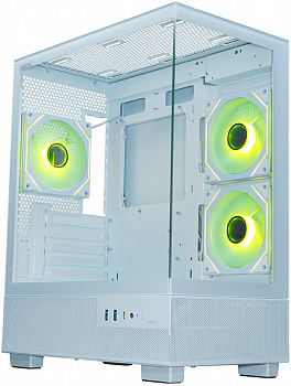 Корпус XASTRA Q400M 3ARGB-C6-UC White / 3x120mm ARGB PWM FM fans / Q400M-3FM12A-C6-UC-WH