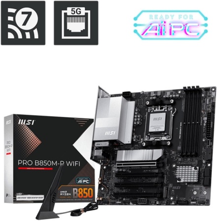 Материнская плата AM5 MSI PRO B850M-P WIFI BS