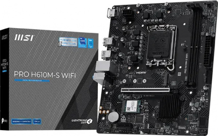 Материнская плата LGA1700 MSI PRO H610M-S WIFI DDR5