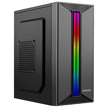 Корпус Ginzzu B350 2*USB 2.0,AU RGB
