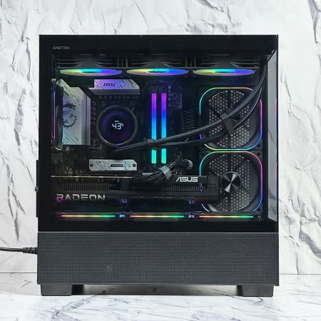 Игровой компьютер 7800X3D / B650M / DDR5 32GB / SSD M.2 512GB + 2TB / RX9070XT / 750W / XASTRA Q500M