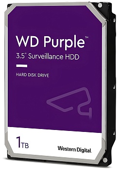 Жесткий диск 1Tb Western Digital WD10PURZ Purple, SATA III <5400rpm, 64Mb> 3.5 BS