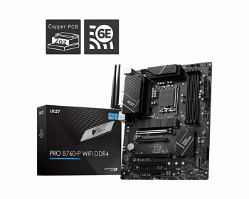Материнская плата LGA1700 MSI PRO B760-P WIFI DDR4 Материнская плата LGA1700 MSI PRO B760-P WIFI DDR4