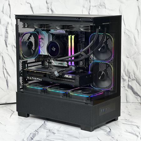 Игровой компьютер 7800X3D / B650M / DDR5 32GB / SSD M.2 512GB + 2TB / RX9070XT / 750W / XASTRA Q500M