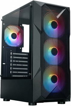 Корпус XASTRA  A304 4FRGB Black / A304-4FC12F