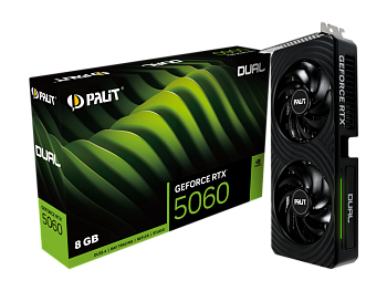 Видеокарта RTX5060 8Gb Palit DUAL NE75060019P1-GB2063D BS