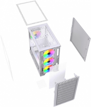 Корпус Powercase Mistral Micro C4W ARGB / CMMCW-A4