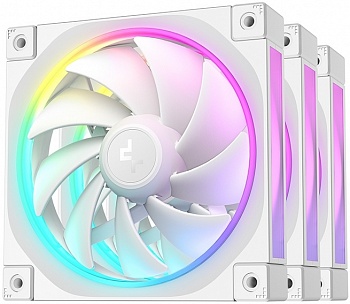 Набор вентияторов Deepcool FL12 WH-3 IN 1 3шт (R-FL12-WHAPN3-G)