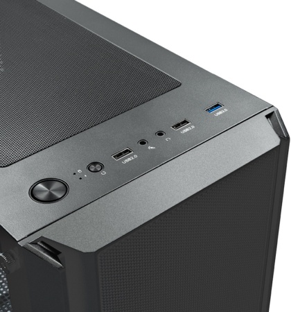 Корпус XASTRA A402M 4FRGB Black / A402M-4FC12F-BK