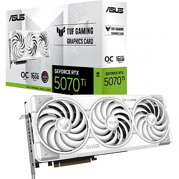 Видеокарта RTX5070Ti 16Gb Asus TUF-RTX5070TI-O16G-WHITE-GAMING НК