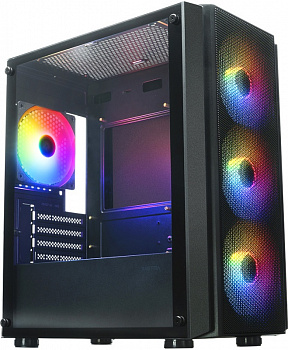 Корпус XASTRA A402M 4FRGB Black / A402M-4FC12F-BK