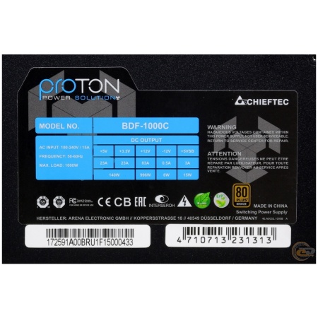 Блок питания 1000W Chieftec BDF-1000C Proton