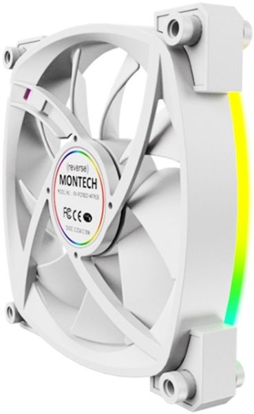 Реверсный вентилятор Montech RX120 PWM Reverse White 120mm, 4pin PWM, 3pin ARGB RX120W 2