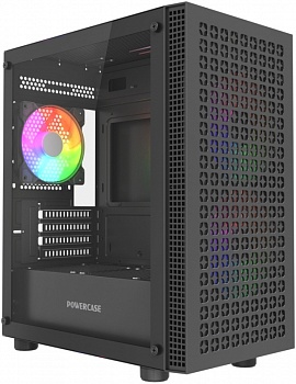 Корпус Powercase Mistral Micro EM18, TG, 2x140mm +1x120mm PWM, черный, mATX (CMMEM18B-A3)