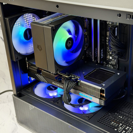 Игровой компьютер Ryzen 7 5700X / B550M / DDR4 32GB / SSD M.2 1TB / RX9060XT / 750W / 1STPLAYER AU6