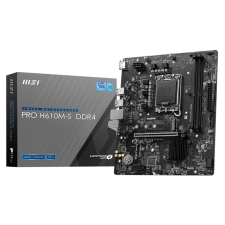 Материнская плата LGA1700 MSI PRO H610M-S DDR4
