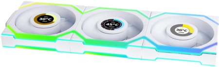 Комплект  вентиляторов LIAN LI UNI FAN SL WIRELESS LCD 120 Reverse White / G99.12RSLLCD1W3W.R0 3in1