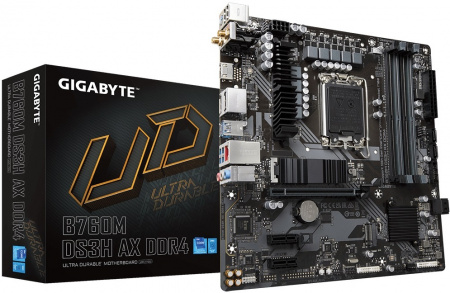 Материнская плата LGA1700 Gigabyte B760M DS3H AX DDR4 BS