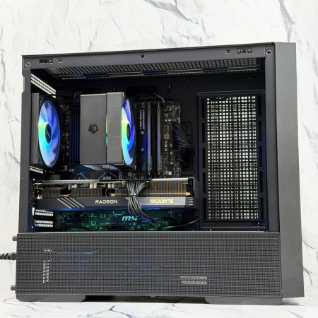 Игровой компьютер Ryzen 7 5700X / B550M / DDR4 32GB / SSD M.2 1TB / RX9060XT / 750W / 1STPLAYER AU6