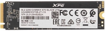 Накопитель SSD M.2 2Tb ADATA XPG BLADE S70 AGAMMIXS70B-2T-CS